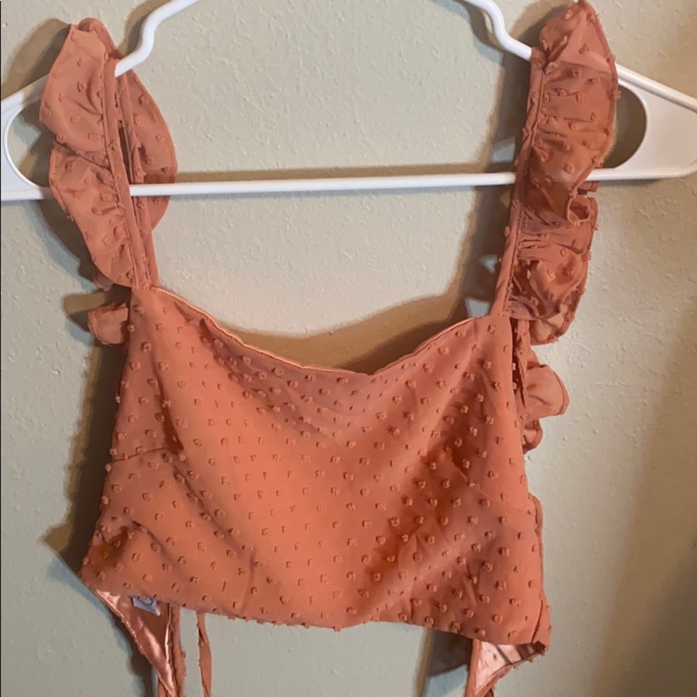 Sabo skirt crop top with tie up back